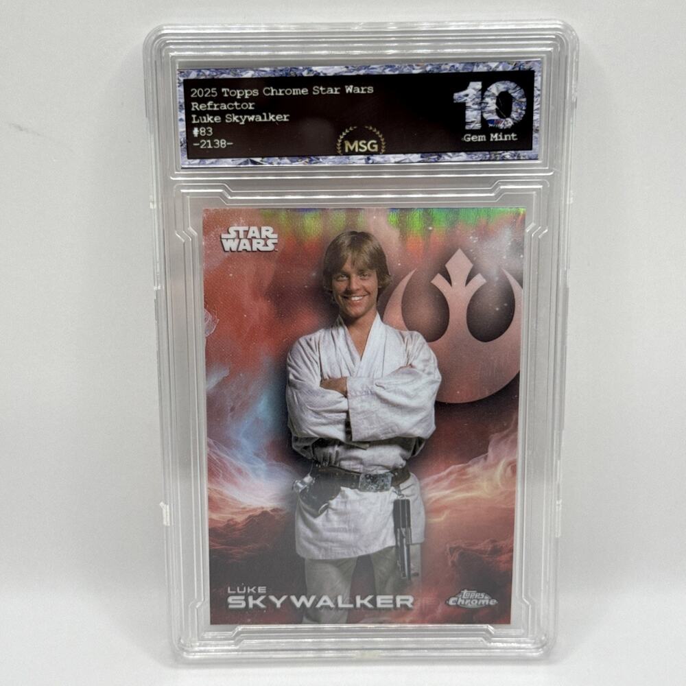2025 Topps Chrome Star Wars Luke Skywalker CE-36 Refractor Graded 10 Gem Mint